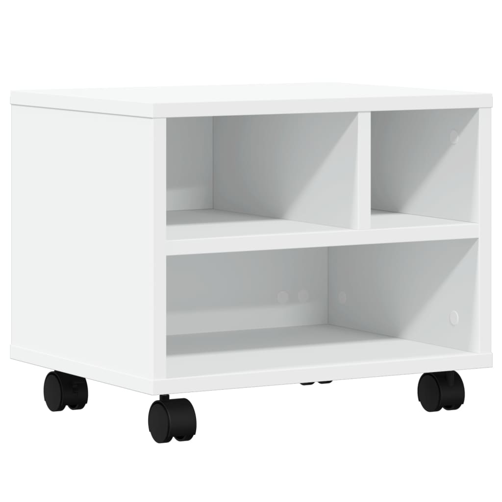 VidaXL Druckerschrank mit Rollen 41x32x34,5 cm weiß