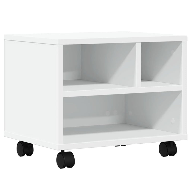 VidaXL Druckerschrank mit Rollen 41x32x34,5 cm weiß