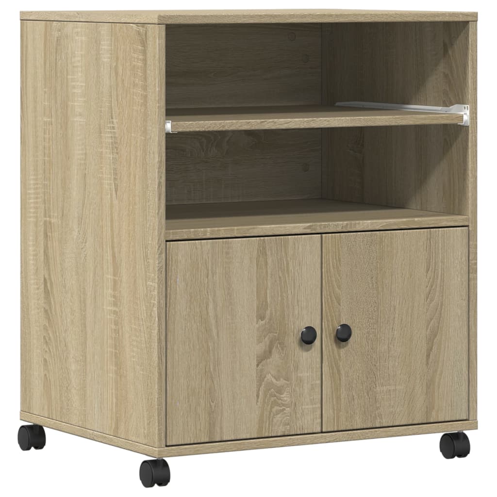 VidaXL Druckerschrank mit Rollen 60x48x74 cm Sonoma-Eiche-farben