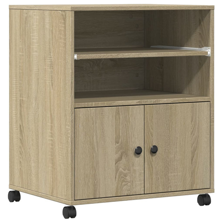 VidaXL Druckerschrank mit Rollen 60x48x74 cm Sonoma-Eiche-farben