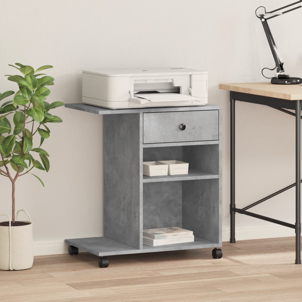 VIDAXL -Druckerbox mit Rädern 60x40x68,5 cm Betonpreis