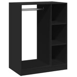 Vidaxl Garderobe 77x48x102 cm propertiertes Holzschwarz - afbeelding 2