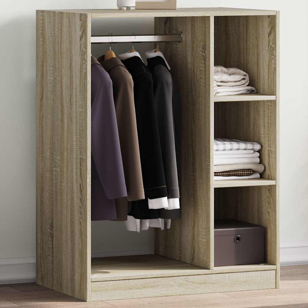 Vidaxxl Kleiderschrank 77x48x102 cm Holzwerkstoff Sonoma-Eiche farbig