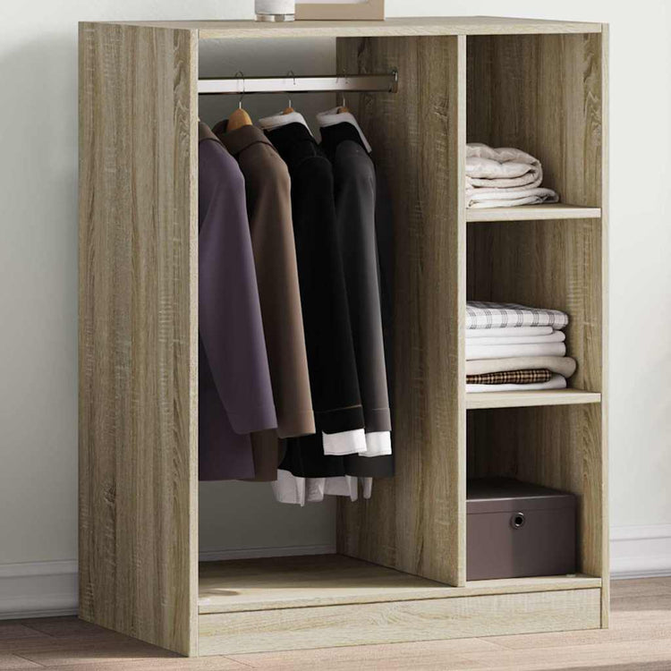 Vidaxxl Kleiderschrank 77x48x102 cm Holzwerkstoff Sonoma-Eiche farbig