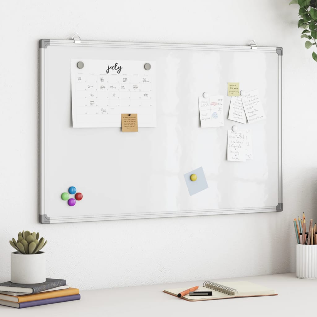 Vidaxx Whiteboard magnetisch 100x60x1,7 cm Aluminium