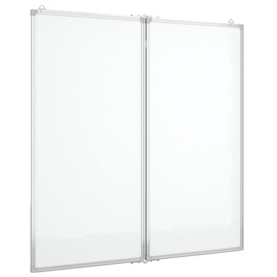 Vidaxl Whiteboard Magnetic Foldable 100x100x1.7 cm Aluminium