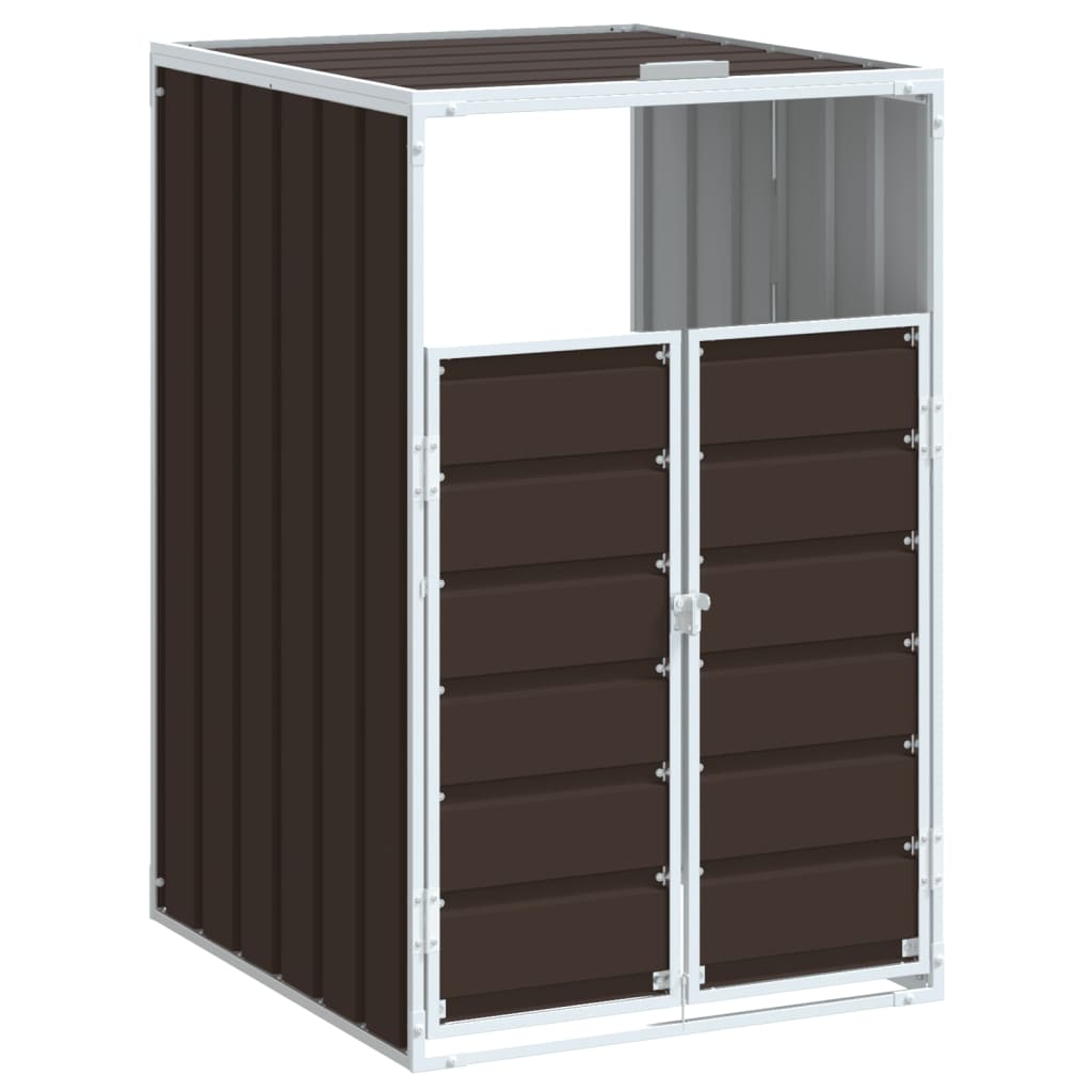 VIDAXL -Behälterlager für 1 Behälter 72x81x115 cm Stahlbraun