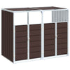 VIDAXL -Behälterlager für 2 Behälter 144x81x113 cm Stahlbraun