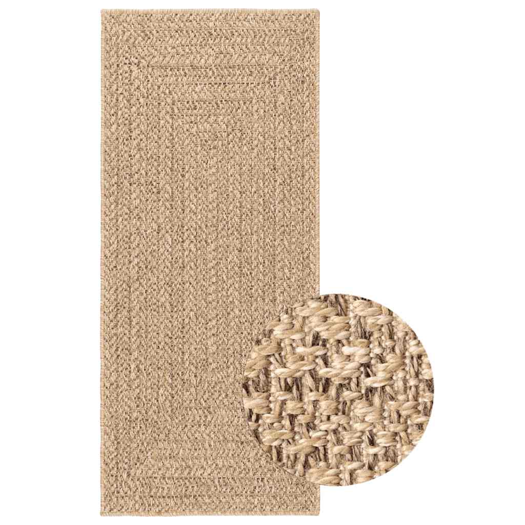 Vidaxl Teppich Zizur innerhalb und außerhalb 80x200 cm Jute Look