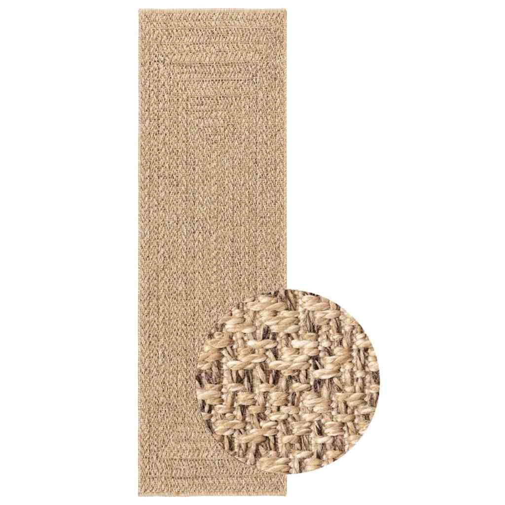 Vidaxl Teppich Zizur innerhalb und außerhalb 80x250 cm Jute Look