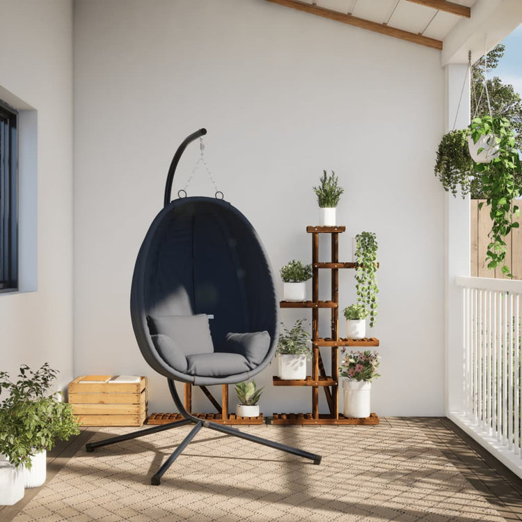 Vidaxl Hanging Chair mit Standardgewabel- und Stahl -Anthrazit -geläutet