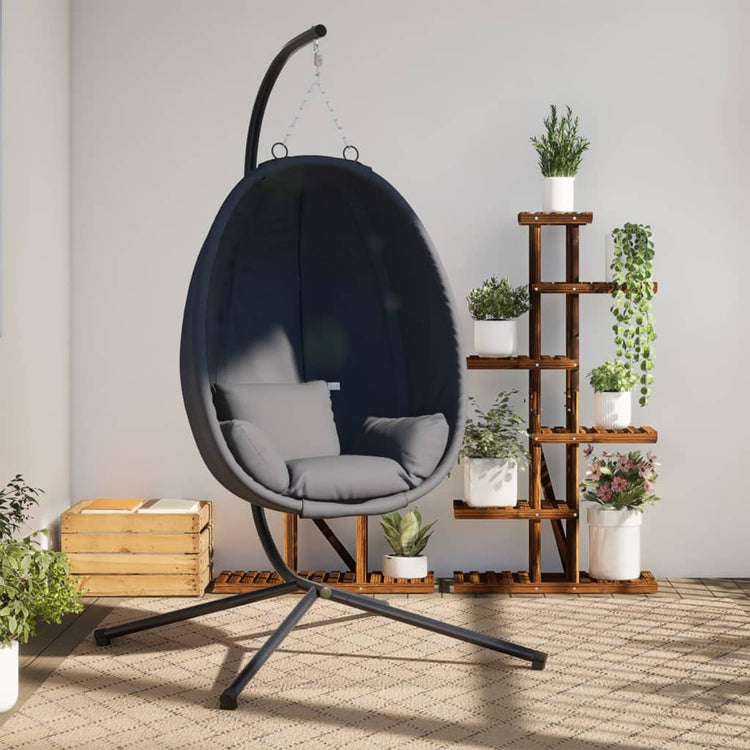 Vidaxl Hanging Chair mit Standardgewabel- und Stahl -Anthrazit -geläutet