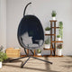 Vidaxl Hanging Chair mit Standardgewabel- und Stahl -Anthrazit -geläutet