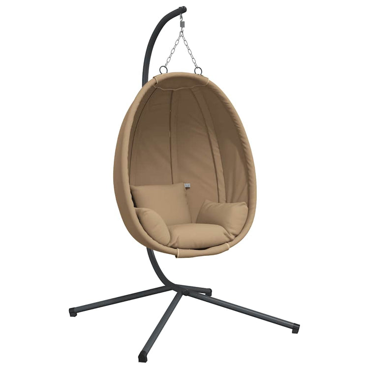 Vidaxl Hanging Chair mit Standardgewebe und Stahltaupe