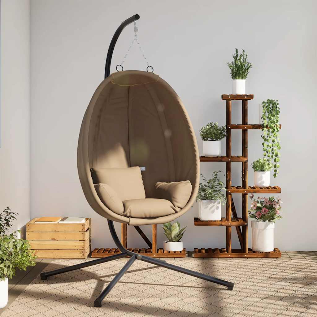 Vidaxl Hanging Chair mit Standardgewebe und Stahltaupe