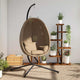 Vidaxl Hanging Chair mit Standardgewebe und Stahltaupe