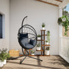 Vidaxl-Hängesessel mit Standard-Rattan und anthrazitfarbenem Stahl