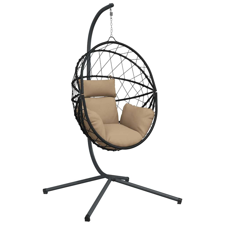 Vidaxx-Hängesessel mit Standard-Rattan und Stahl in Taupe