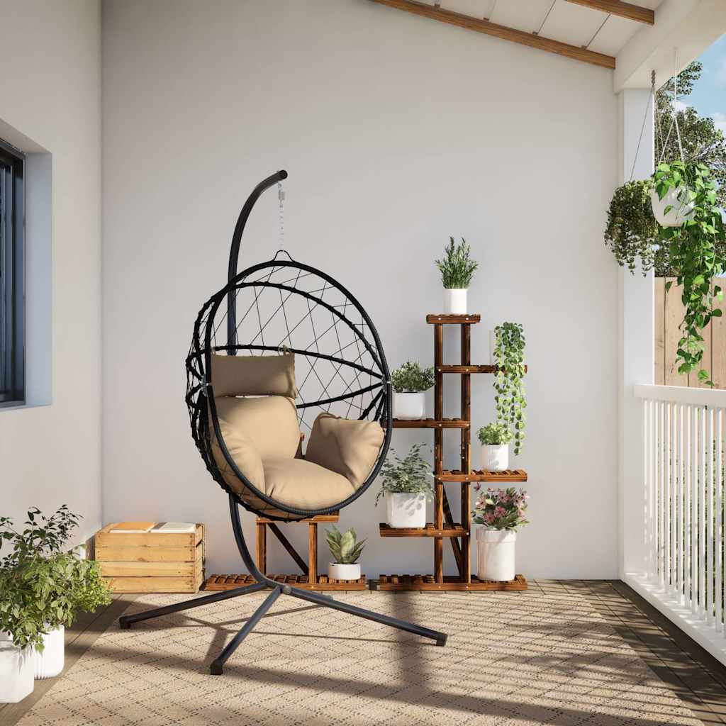 Vidaxx-Hängesessel mit Standard-Rattan und Stahl in Taupe