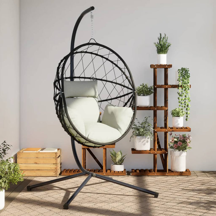 Vidaxl Hanging Chair mit Standard Rattan und Stahl Beige