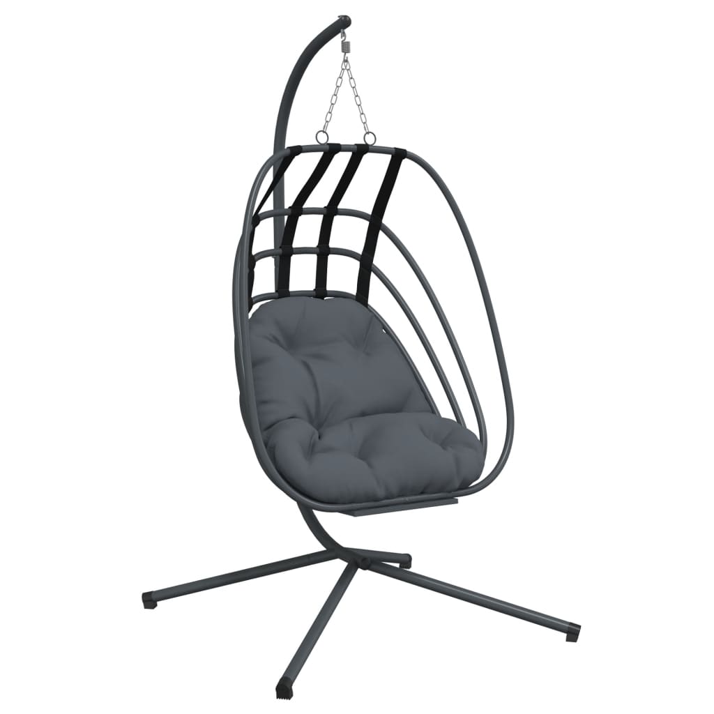 Vidaxl Hanging Chair mit Standard -Stahl -Anthrazit -gelöscht