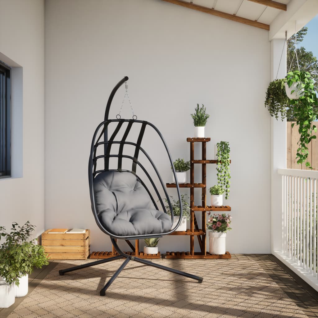 Vidaxl Hanging Chair mit Standard -Stahl -Anthrazit -gelöscht