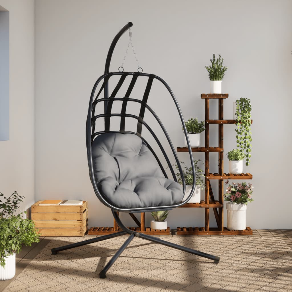 Vidaxl Hanging Chair mit Standard -Stahl -Anthrazit -gelöscht