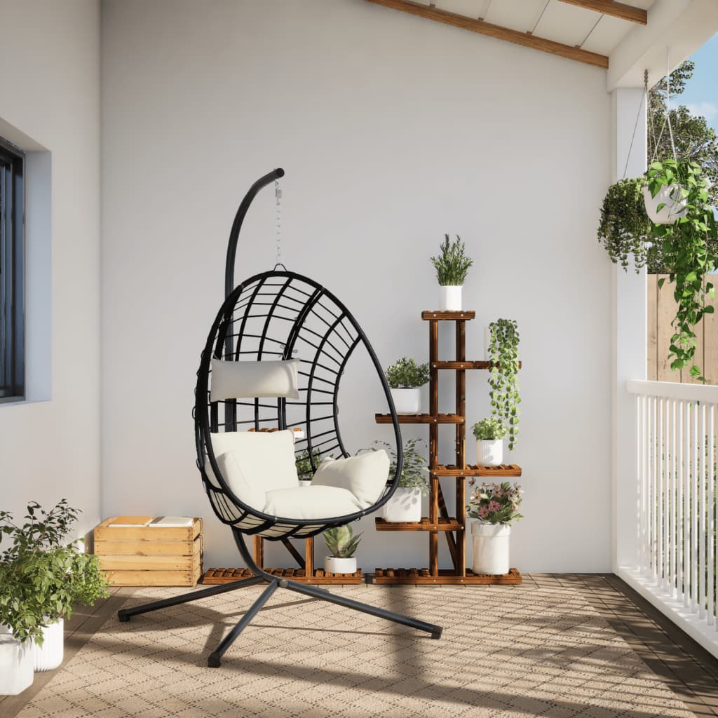 Vidaxl Hanging Chair mit Standard Rattan und Stahl Beige