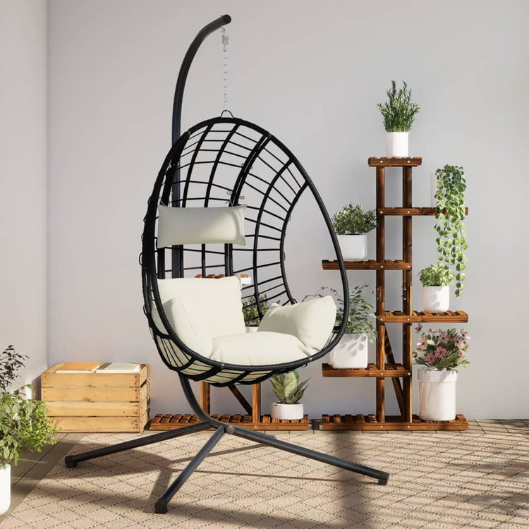Vidaxl Hanging Chair mit Standard Rattan und Stahl Beige