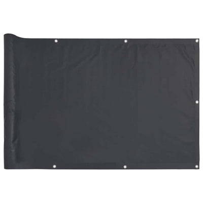 VIDAXL -Balkon -Bildschirm 500x75 cm PVC Anthrazit -gelöscht
