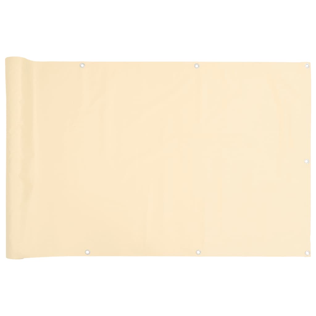 Vidaxl Balkon Bildschirm 500x75 cm PVC Cream -Colored