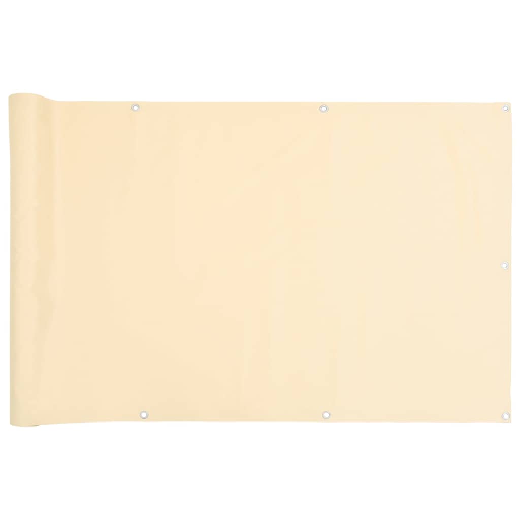 Vidaxl Balkon Bildschirm 600x75 cm PVC Cream -Colored