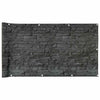 Vidaxl Balkon Bildschirmstein Muster 400x75 cm PVC Grau