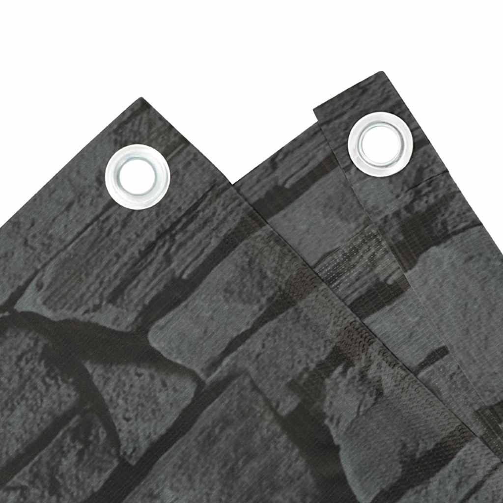 Vidaxl Balkon Bildschirmstein Muster 400x75 cm PVC Grau