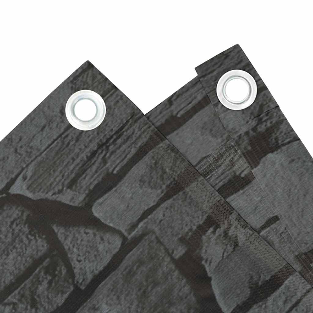 Vidaxl Balkon Bildschirmstein Muster 500x75 cm PVC Grau
