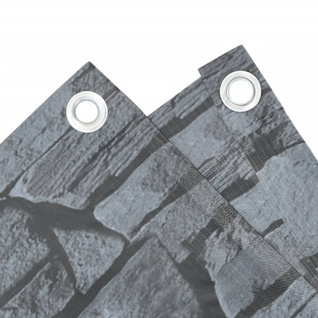 Vidaxl Balkon Bildschirmstein Muster 700x75 cm PVC Grau
