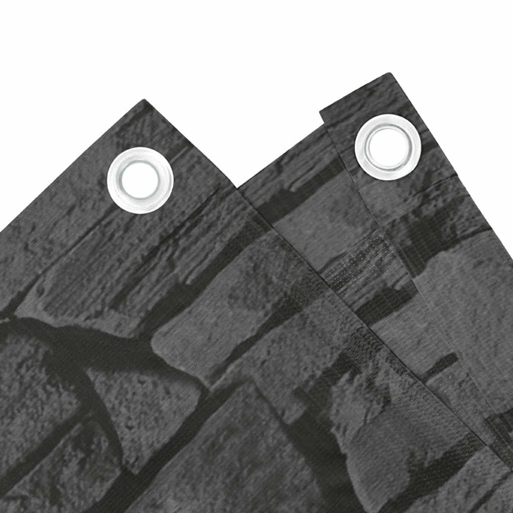 Vidaxl Balkon Bildschirmstein Muster 1000x75 cm PVC Grau