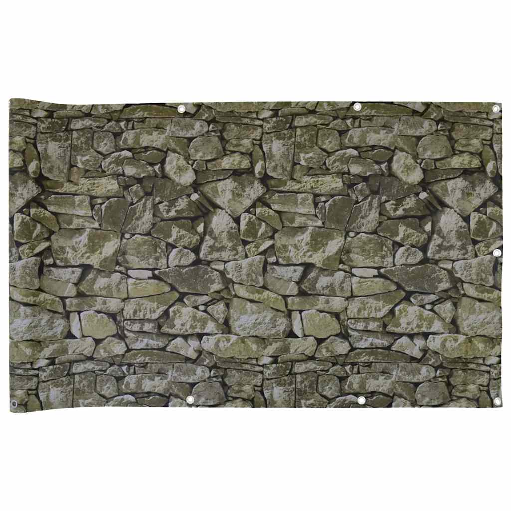 VIDAXL Balkon Bildschirmstein Muster 400x75 cm PVC
