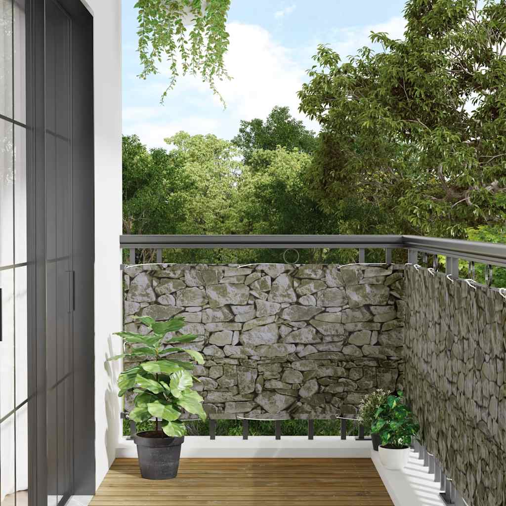 VIDAXL Balkon Bildschirmstein Muster 400x75 cm PVC
