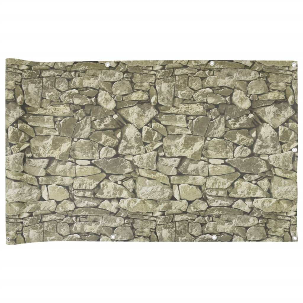 Vidaxl Balkon Bildschirm Stein Muster 600x75 cm PVC