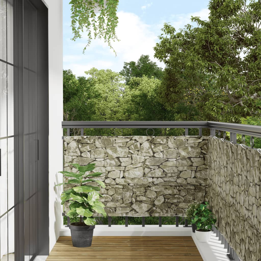 VIDAXL Balkon Bildschirmstein Muster 800x75 cm PVC