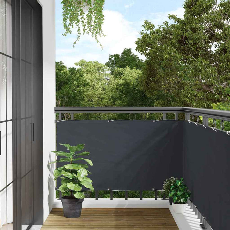 VIDAXL -Balkon -Bildschirm 500x90 cm PVC Anthrazit -gelöscht