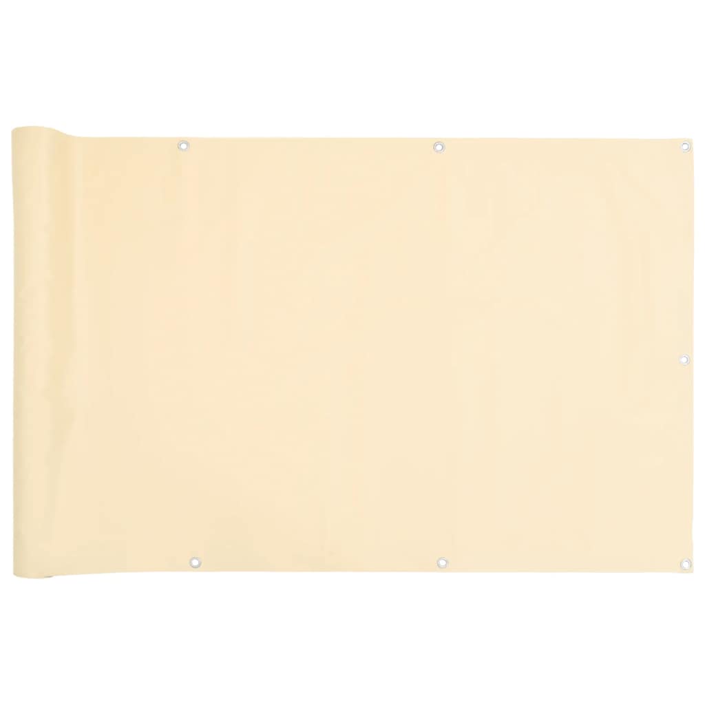 Vidaxl Balkon Bildschirm 800x90 cm PVC Creme farbig