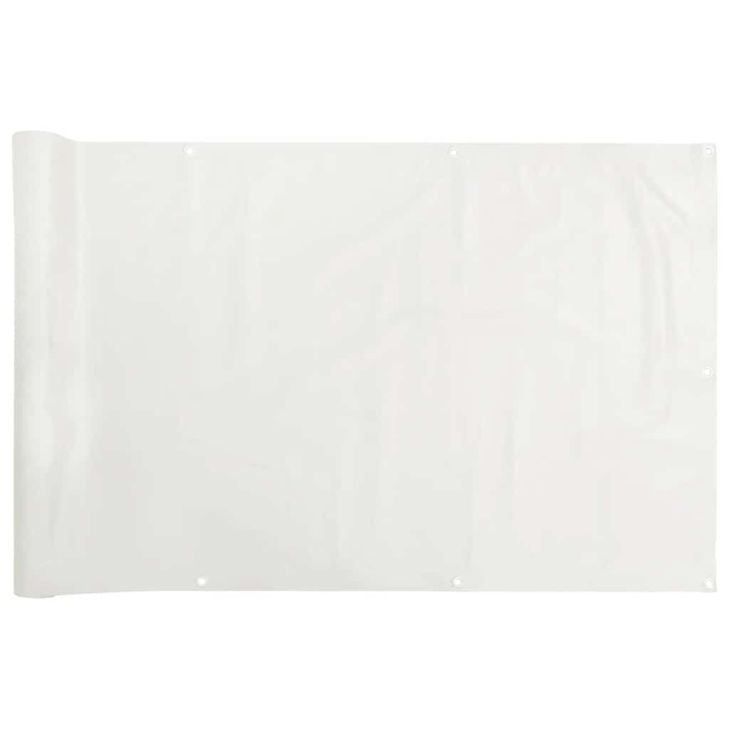 Vidaxl Balkon Bildschirm 400x90 cm PVC Weiß