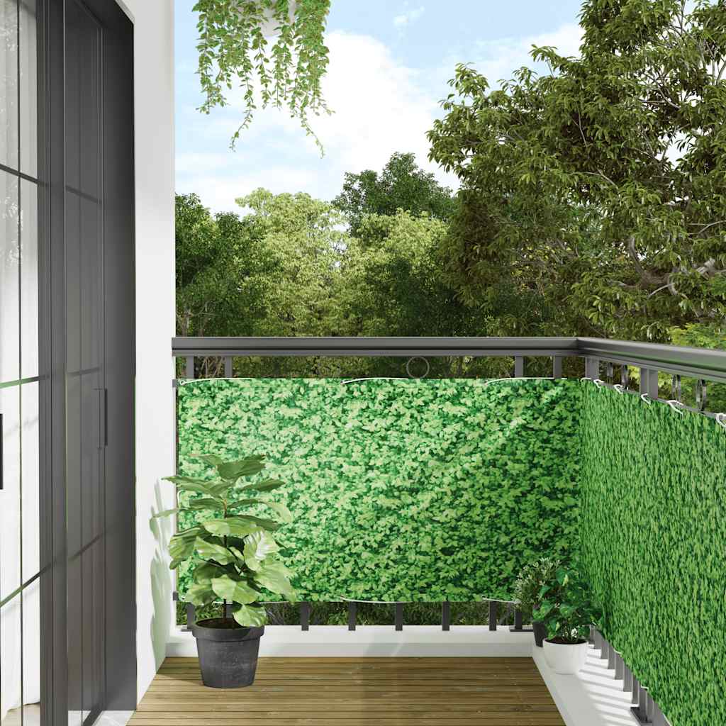 Vidaxl Balkon Bildschirm Anlage Muster 500x90 cm PVC Grün