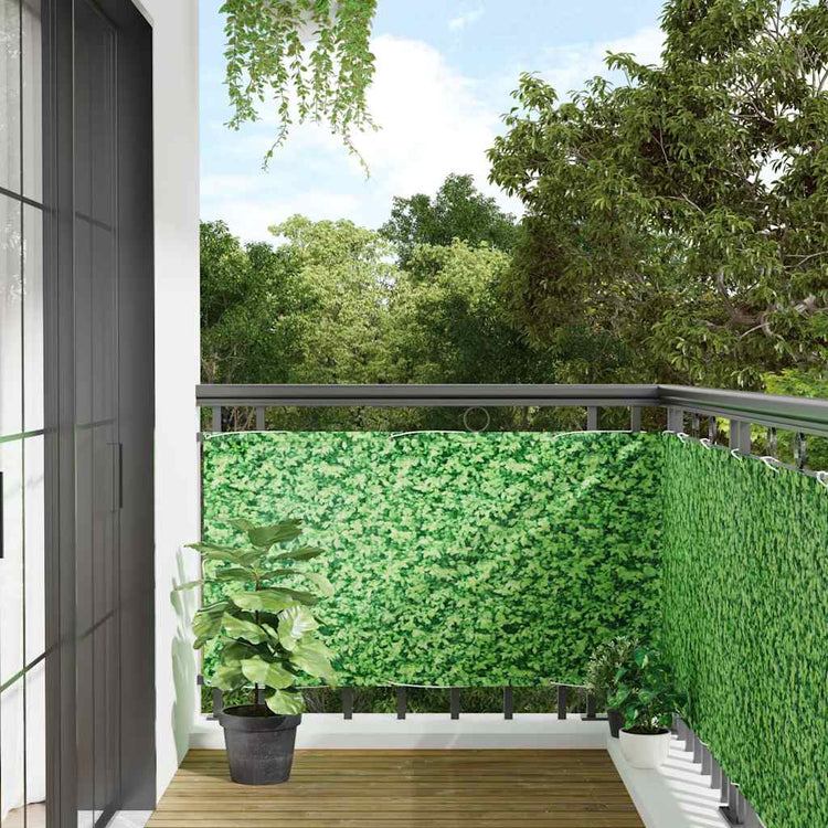Vidaxl Balkon Bildschirm Anlage Muster 700x90 cm PVC Grün