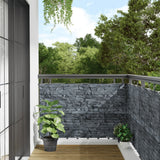 Vidaxl Balkon Bildschirmstein Muster 300x90 cm PVC Grau - afbeelding 1
