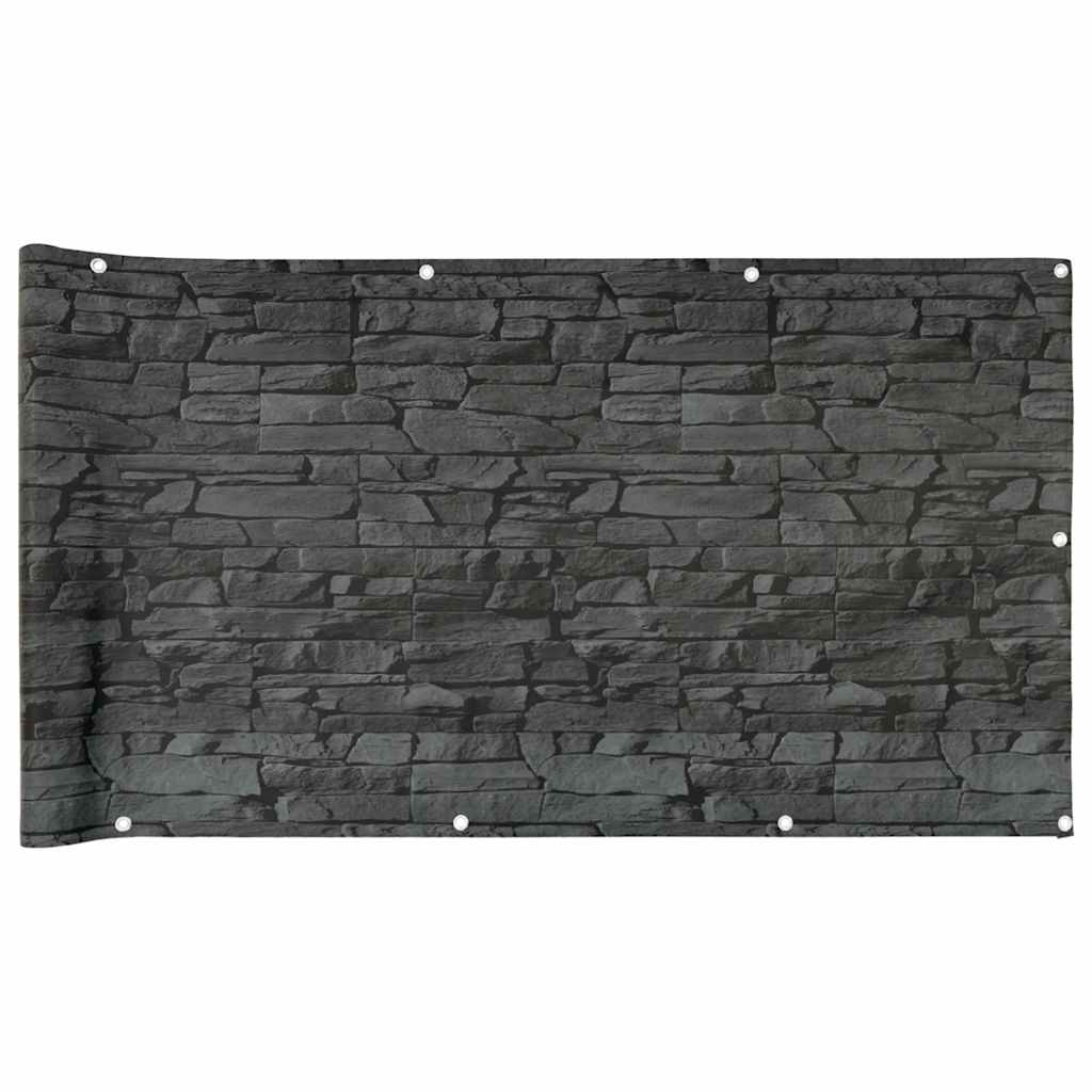 Vidaxl Balkon Bildschirmstein Muster 400x90 cm PVC Grau