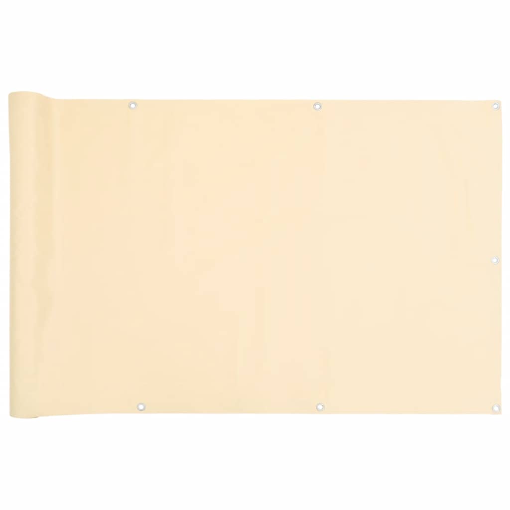 Vidaxl Balkon Bildschirm 1000x120 cm PVC Cream -Colored