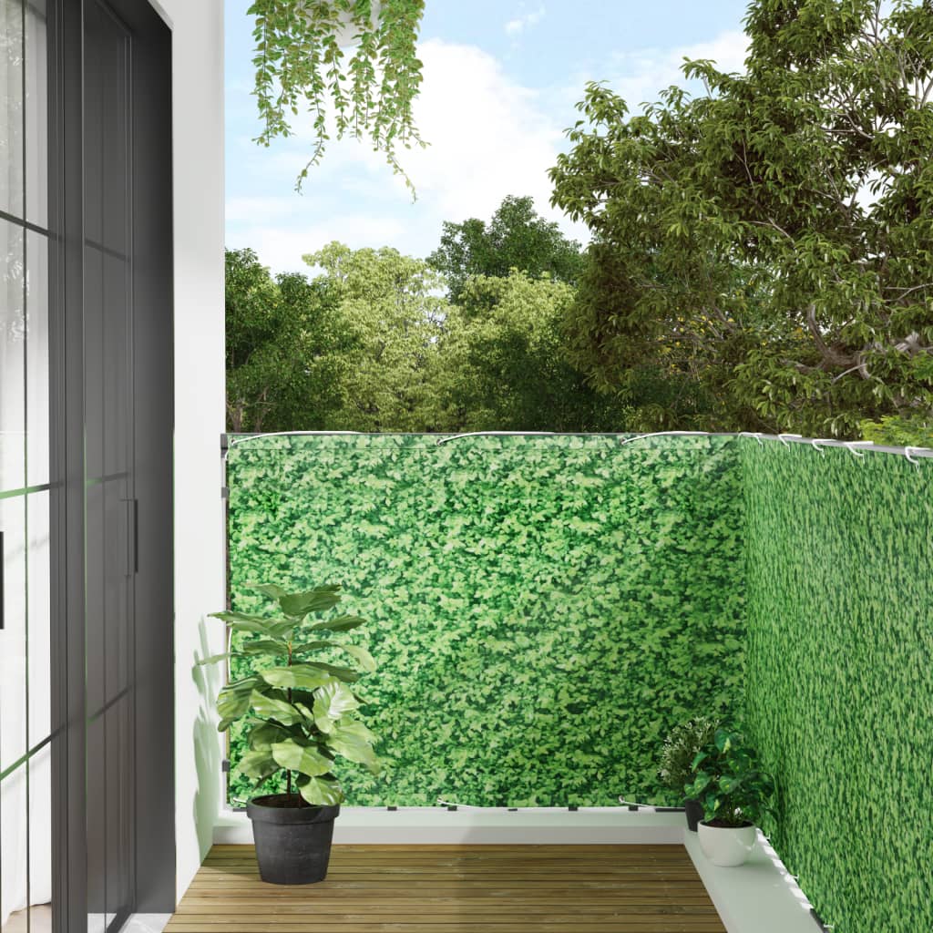 Vidaxl Balkon Bildschirm Anlage Muster 400x120 cm PVC Grün